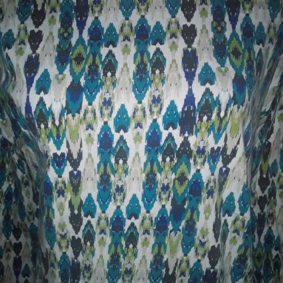 Womans Size Large Multicolored Blouse Round Neck Loosefit Top Longsleeved Shirt - Picture 4 of 5